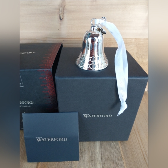 Waterford Silver Bell Ornament Collectible Christmas Decoration 2019 Annual - Picture 6 of 12